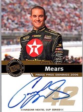 2006 Press Pass Signings Bronze Casey Mears Auto Nascar Nextel Cup Series