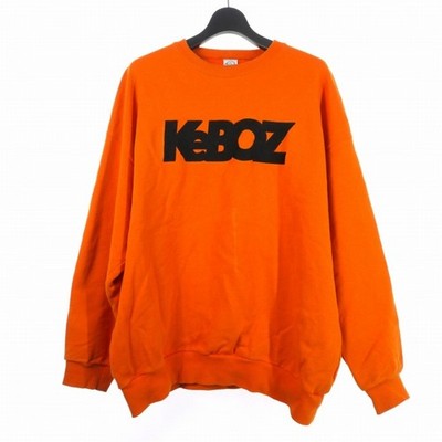 KEBOZ Logo Sweatshirt Stickerei Baumwolle L Orange Herren