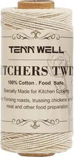 Tenn Well Butchers Cooking Twine, 328 Feet 3Ply 1mm Cotton Bakers Twine, Food Sa
