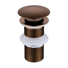 Brushed Bronze Click Clack Unslotted Basin Waste - Arissa BBZUNSLOTW