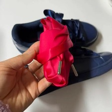 Beppi Kids Navy Patent Ribbon Sneakers