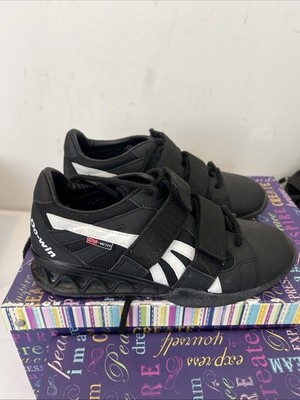 Do-Win Weightlifting Shoes Black & White Hook And Loop Plus Lace Up Size 7.0