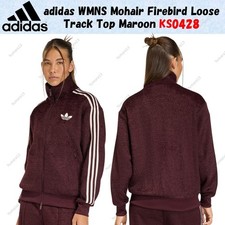 adidas WMNS Mohair Firebird Loose Track Top Maroon KS0428 Japan Size
