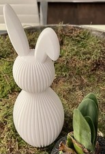 XXL - Osterdeko - Hase - 3D-Druck -  weiß - beige - besonders groß - H32cm