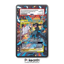 Reshiram & Zekrom GX 157/236 - Case con Artwork Esteso per Carte Gradate