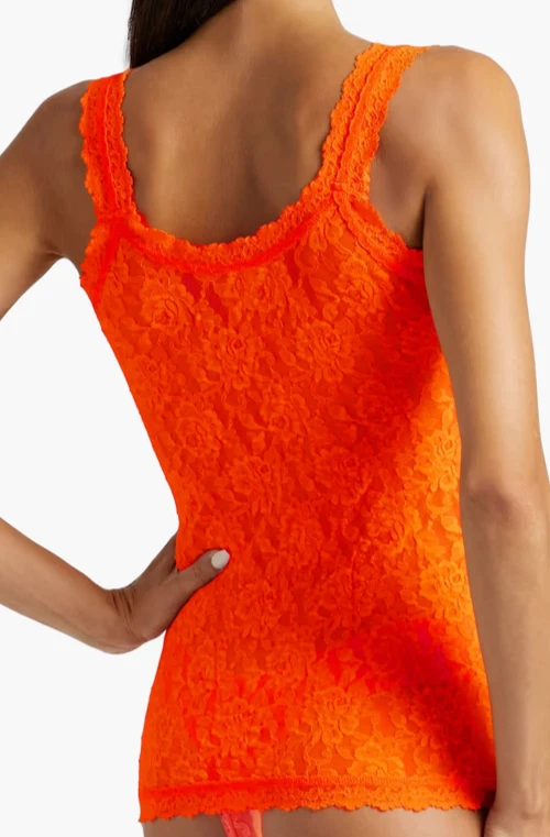 Camisola Hanky Panky Signature de encaje sin forro naranja grande (12-14) nueva en caja $52 Foto 2 de 4