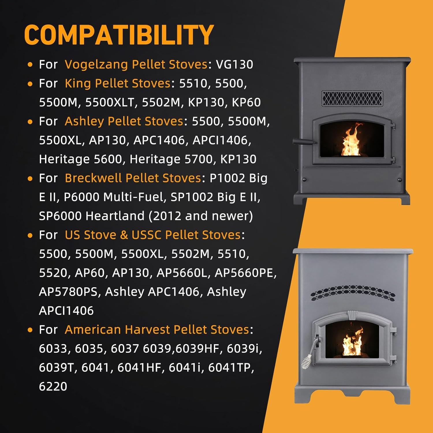 High-Performance Exhaust Blower for US Stove, Ashley & Breckwell Pellet Stoves