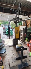 Everlast Home Gym Multi Station Chest Press Lat Pulldown Leg Ext Black/Yellow