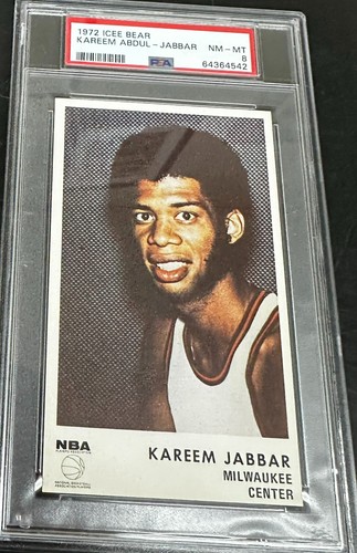 Kareem Abdul Jabbar 1972 Icee Bear card