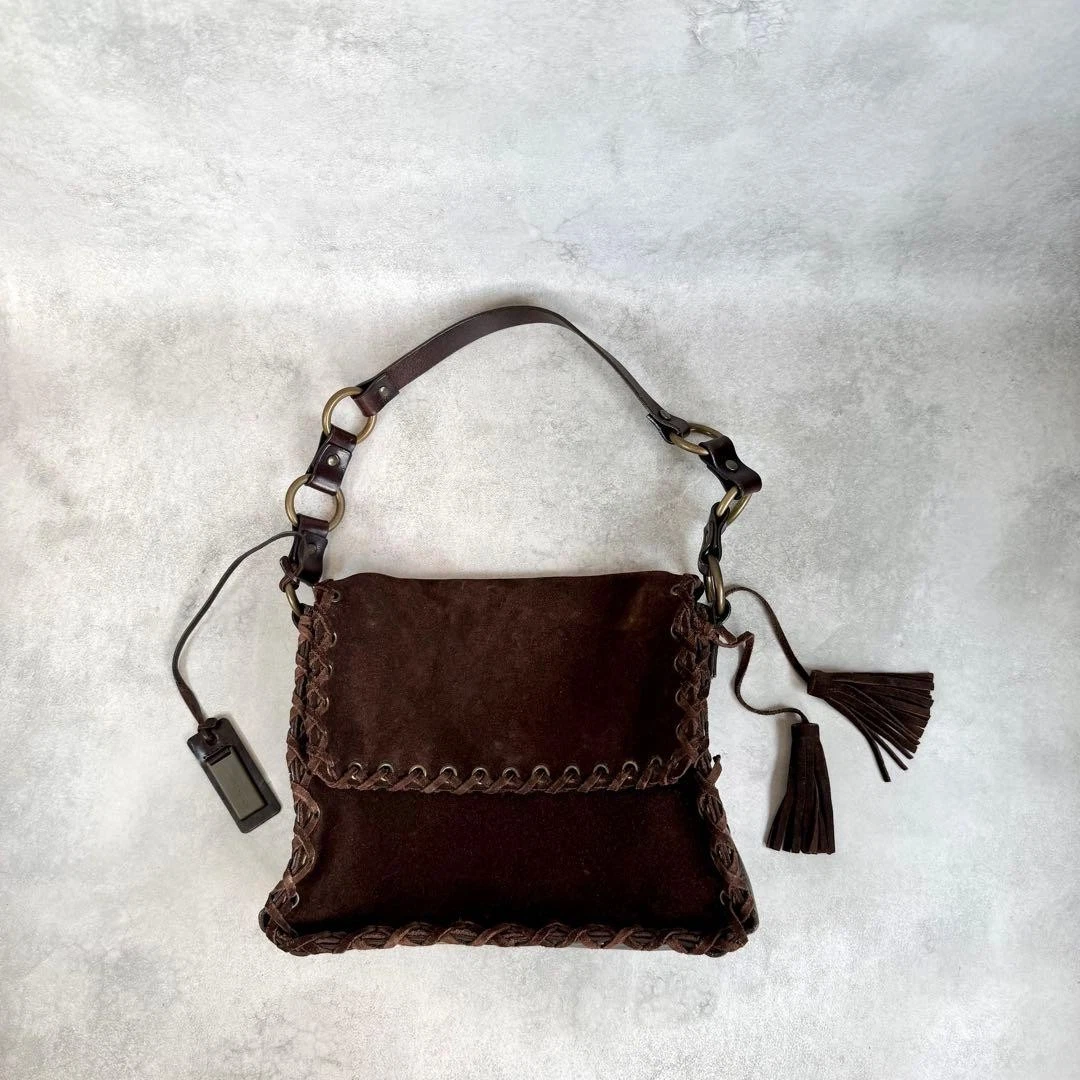 Dolce&Gabbana Women's Suede Exterior Brown Bags & Handbags for
