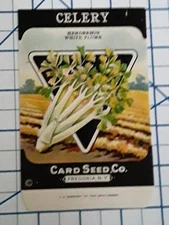 1920s CELERY Vegetable Seed Packet - NOS Fredonia Ny Vintage Brand Co Us Farm