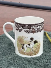 Spode Woodland Flat Coat Pointer Hunting Dog 4 1/4" Tall, 16 oz