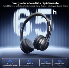 Wireless Headset with Mic for Work, USB A/C Dongle, Bluetooth 6.0 Headset wit...