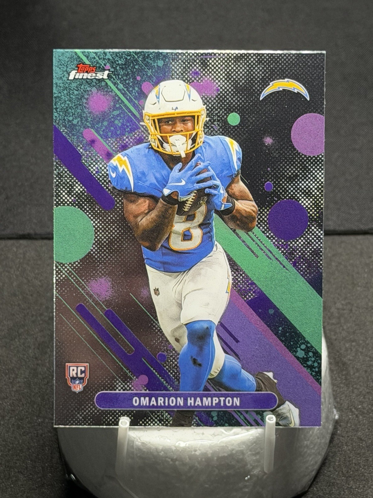 2025 Topps Finest Common #12 Omarion Hampton (RC)