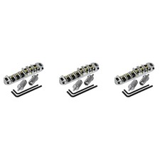 3X Chrome Metal Plated Roller Tune-O- Bridge for  Electric Guitar8551