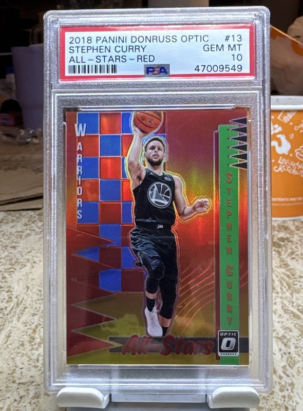 2018-19 Panini Donruss Optic - All-Stars Stephen Curry Red Prizm 20/99 PSA 10