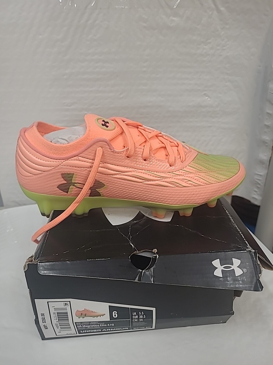 New Under Armour Magnetico Elite 4 FG Soccer Cleats Orange  display picture 3