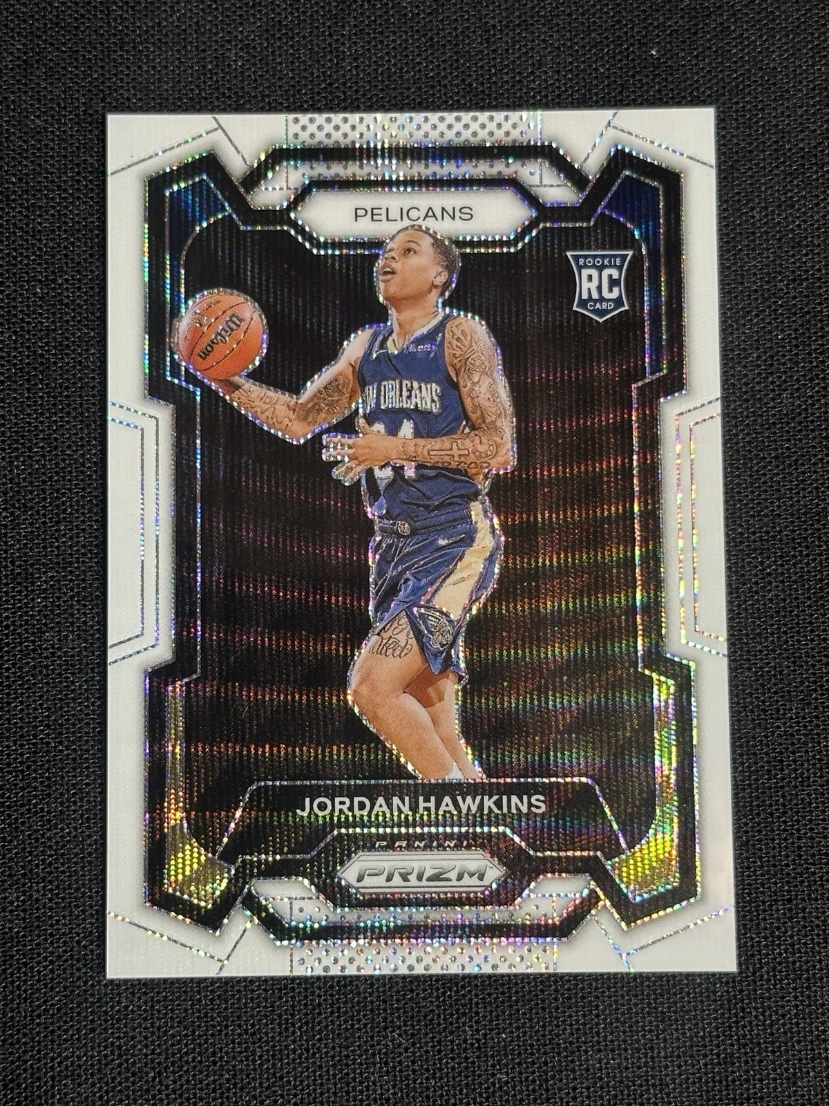 2023-24 Panini Prizm Jordan Hawkins White Wave /38 RC #130