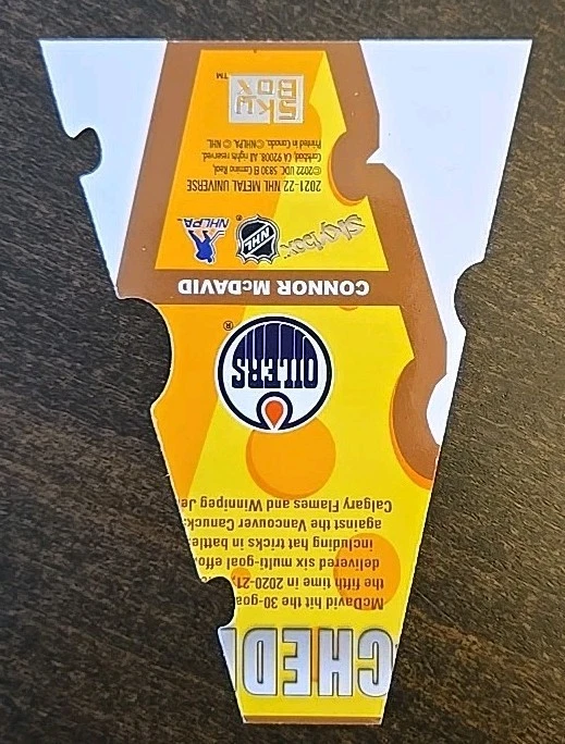 2021-22 Skybox Metal Universe The Cheddar Connor McDavid #TC-1 Die-Cut Edmonton - Image 2 of 2