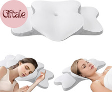 Cervical Neck Pillow for Sider Sleeper Ergo Pillow for Sleep Apnea, Neck Pain,