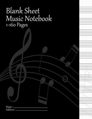 Blank Sheet Music Notebook Music Manuscript with 10 Stave and Music Notation ...