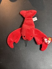TY Beanie Baby Collectible Retired 1993 Pinchers Red Lobster PE 4026 Tag Cover
