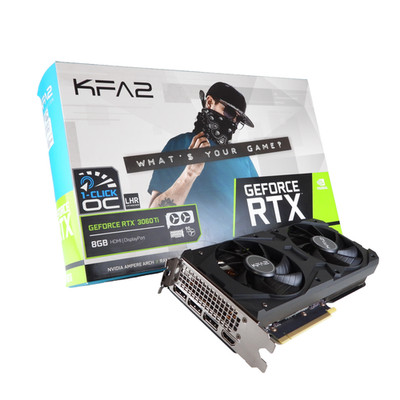 KFA2 GeForce RTX 3060 Ti (1-Click OC) LHR 8GB GDDR6 Gaming Grafikkarte inkl. OVP