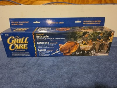 Grill Care Company Universal Rotisserie Fits Most Gas Grills w/Motor Spit Rod