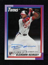 2025 Update 1990 Topps Baseball Black 8/10 DaShawn Keirsey Jr #90B2-DKE Auto tw0