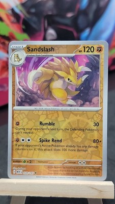 Sandslash 028/165 Reverse Holo MEW SV: Scarlet & Violet 151 Uncommon NM-MP