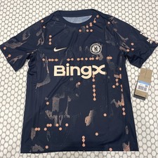 Image of Nike Chelsea Dri-Fit Academy Pro Pre-Match Top - Navy/Orange - 2024-2025 Size M