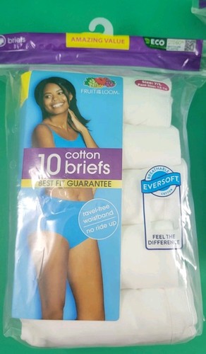 2x 10 Pack Fruit of the Loom Women's Brief Underwear, Size 7/L NIP - 20 Total - Picture 2 of 4