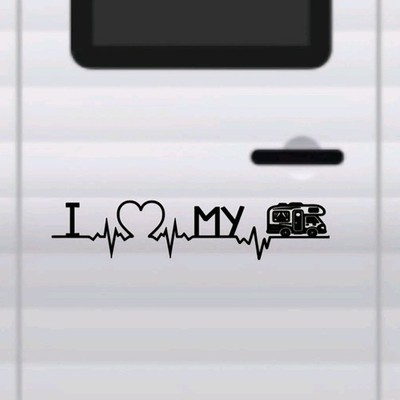 2 × I love my camper van/motorhome/RV/decal/sticker graphics
