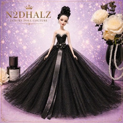 Timeless Black Dress For 1/6 Bjd