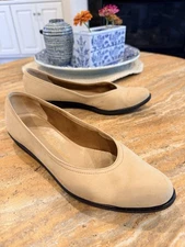 Salvatore Ferragamo Sand Nubuck Noisette Shoes Women’s Ladies Size 7.5