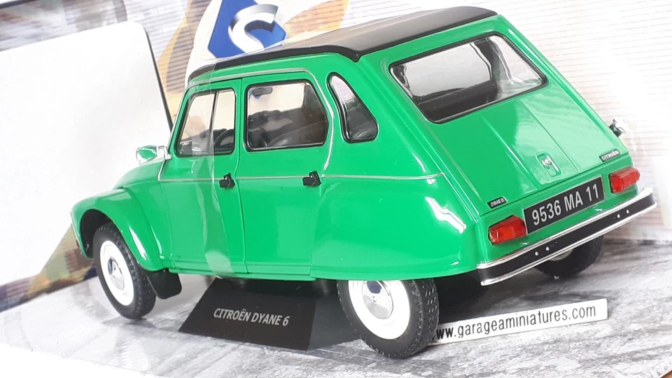 DYANE 6 CITROEN VERTE SOLIDO REF S1800308 ECHELLE AU 1/18 EME VOITURE COLLECTION - Photo 3/4