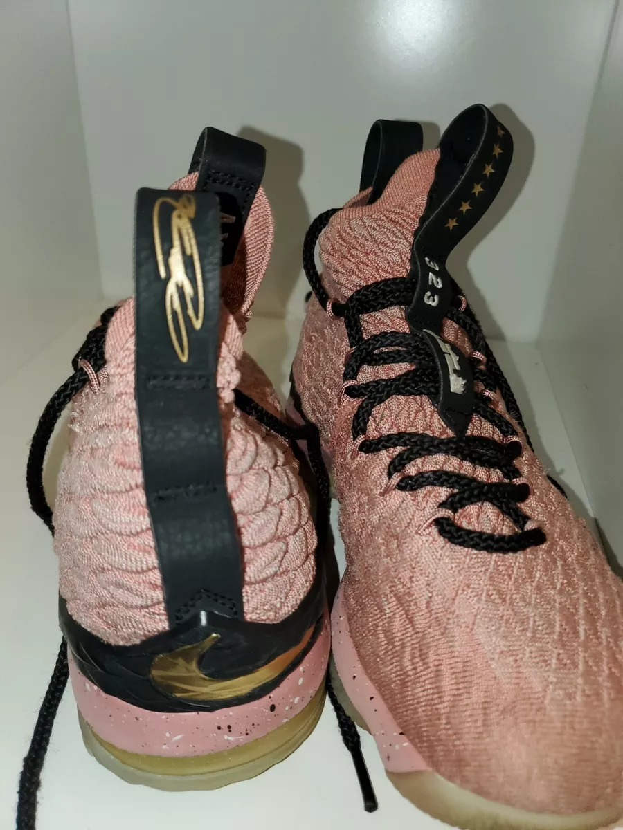 Nike Lebron XV 15 LMTD Hollywood Rust Pink Metallic Gold Black Sz 5y