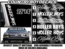 HOLLER BOYS Vinyl Decal Sticker Windshield Diesel Truck Country Creek HB Lifted