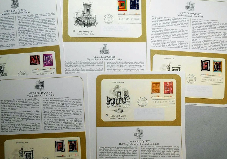 2006 Quilts 39¢ Sc 4089-4098 PCS page textile folk art fabric American heritage - Image 2 of 3