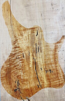 10mm Archtop Guitar Drop Top Barky Flame Maple Wood Wormhole For Stabilized Make