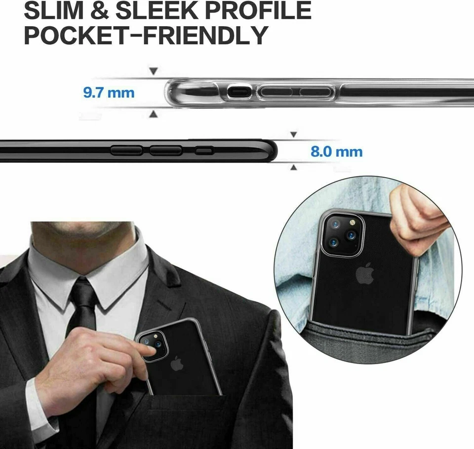 360 Clear Case For iPhone 6/7/8/X/11/12/13/14/15/16 Front silicone and Back hard - Image 4 of 4