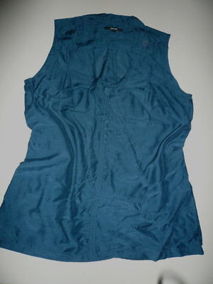 Sahnestück! Bluse von OPUS ''FONJA'' Gr 38 Blau Grün Seidenmischung NEUWERTIG