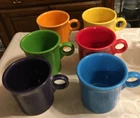 6 pc  Fiesta Homer Laughlin HLC Coffee Mugs Cups Ring Handles