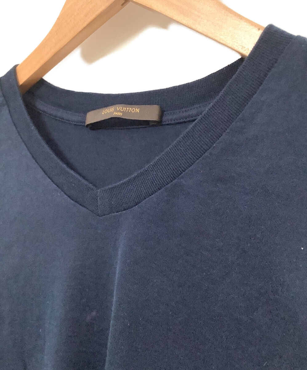 Louis Vuitton V-neck T-shirt Mens Size 175/95 Navy Used