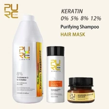PURC Keratin Hair Cream Brazilian Hair Straightening And Smoothing Shampoo Hair