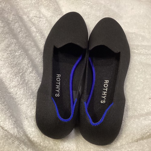 Rothy's The Loafer Black Solid Knit Fabric Slip On Everyday Shoes~Womens US 10 - Picture 4 of 11