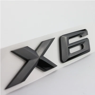 Gloss Black For bmw X6 Series Emblem X6+XDrive40d Number Letter Rear Trunk Badge - Изображение 3 из 4