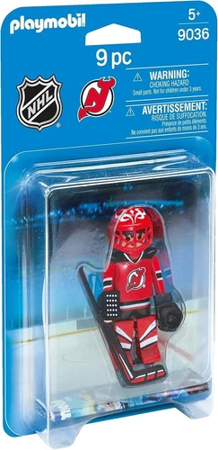 Playmobil 9036 Game NHL New Jersey Devils Goalkeeper Figure Ice Hockey Player