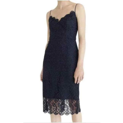 Robe J.Crew En Dentelle Guipure - Marine - Taille 6 - Neuf Avec étiquette