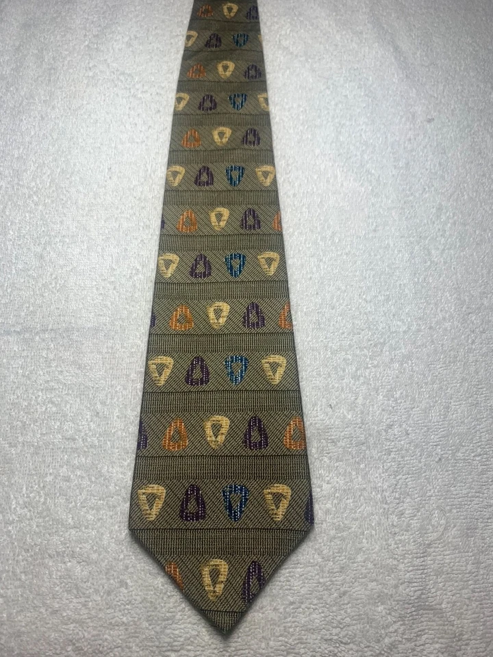 ALEXANDER JULIAN CORBATA HOMBRE BEIGE CON MORADO AZUL NARANJA GOL D 4 X 60 Foto 2 de 4